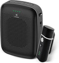 Voice Amplifier with Wireless Lapel Microphone for Teachers | 15W Portable Mini Bluetooth PA System and Clip-on Lavalier Mic for Classroom, Yoga, Tour Guide & Public Speaking - A006 by HWHAOWORKS