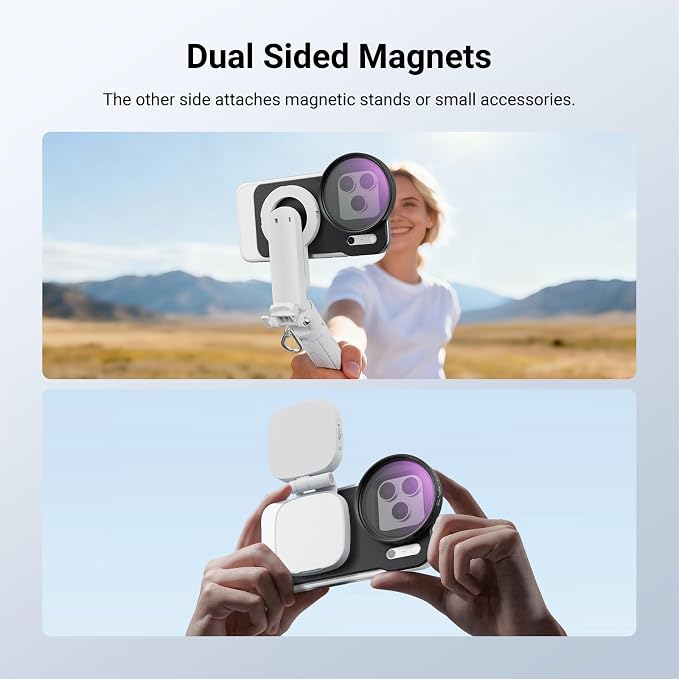 NEEWER 6.3" Magnetic Phone Lens Filter Mount Adapter Backplate Accessories with 67mm Variable Neutral Density Filter (ND 2-32) Compatible with MagSafe iPhone 12/13/14/15/16/17 & Pro Versions - Image 4