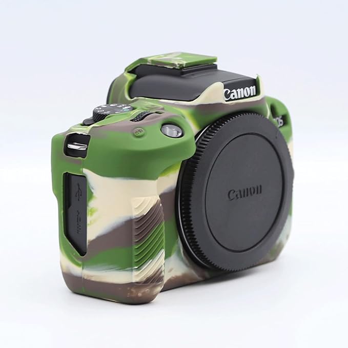 Rieibi EOSR50 EOS R50 Case, Soft Silicone Protective Case for Canon EOS R50 EOSR50 Vlogging Camera, Lightweight EOS R50 Camera Case Cover Grip Body Skin - Camouflage - Image 8