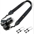 Camera Strap, Adjustable Neck & Shoulder Strap with Quick Release Buckles | Comfortable Cotton-Feel Black Herringbone Strap with 4 Quick Release Buckles, DSLR, Mirrorless Camera & Camcorder Compatible by Unknown