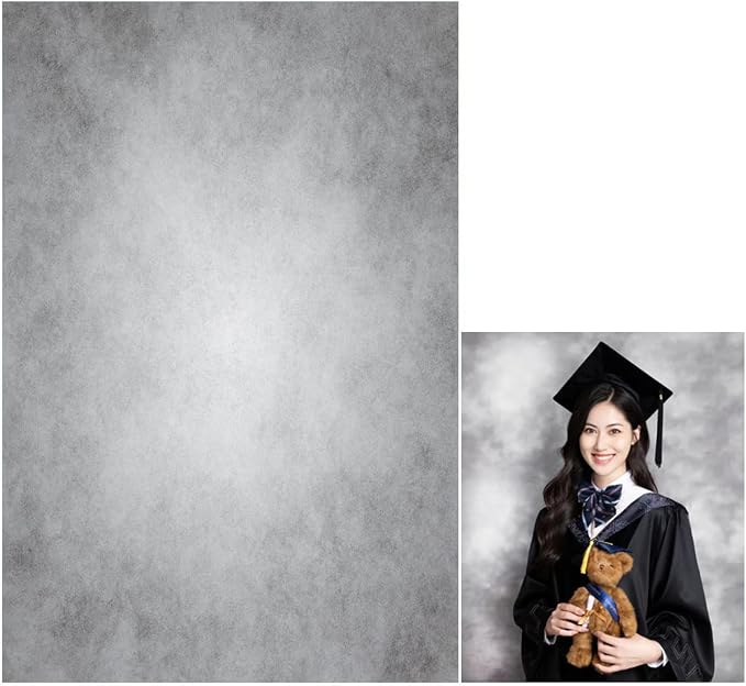 6x9ft Gray Abstract Photography Backdrops Grey Portrait Photo Studio Prop Background for Photographyer Ash Texture Backdrop for Party by HMTFOTO