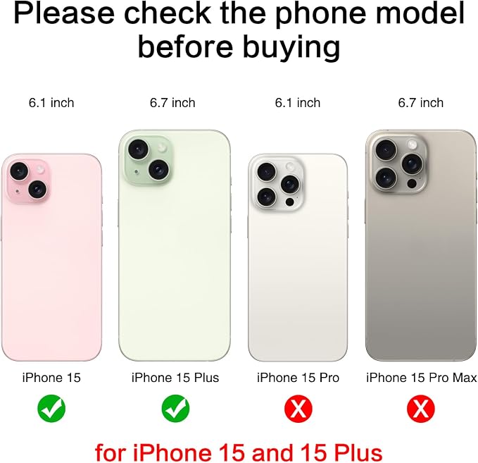 ASDAWN Back Rear Camera Lens Glass Replacement for iPhone 15 6.1 inch and 15 Plus 6.7 inch with Pre-Installed Adhesive, Back Lens Glass with Installation Manual + Repair Tool Set - Image 2