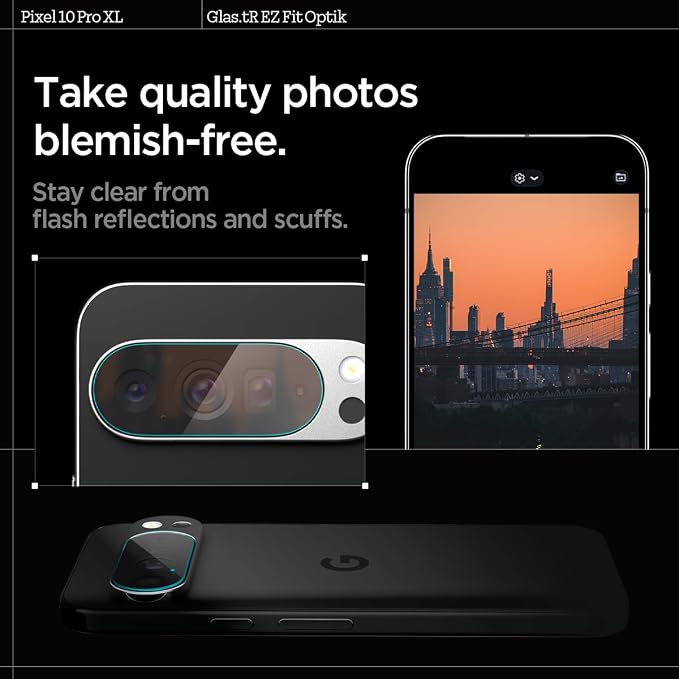 Spigen Glas.tR EZ FIT Optik Camera Lens Protector for Pixel 10 Pro XL | GlasTR EZ Fit Optik, 9H+ Tempered glass, Scratch resistant, Original photo quality, Auto-align tray, Case-friendly, 2Pack - Image 6