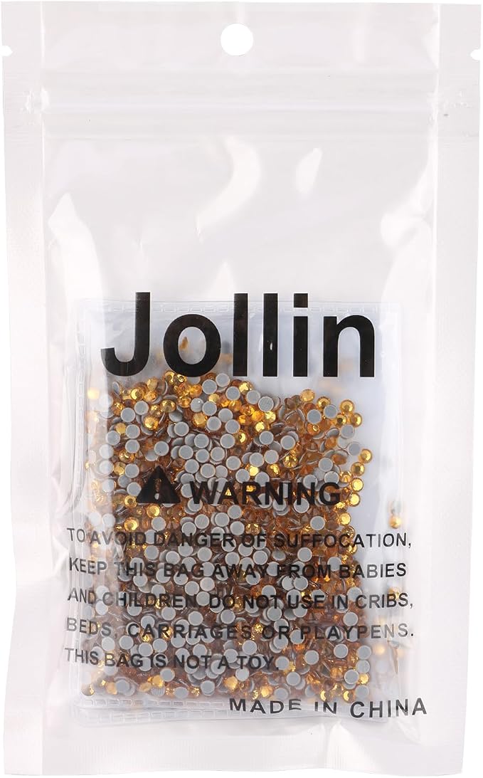 Jollin Hotfix Rhinestones Flatback Crystal Gems 2.8mm SS10, Topaz | 2880pcs Hot Fix Crystals Glass Rhinestones for Bedazzling, Crafting, Clothes, Shoes & Accessories DIY Decoration - Image 7