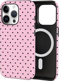 TPU Phone Case for iPhone 15 Pro, MagSafe Wireless Charging Compatible, Shockproof Slim Fit Protective Cover with Anti-Yellowing & Raised Camera Protection (Polka dot 4, iPhone 15 Pro) by Unknown