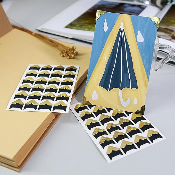 360 Count Self-Adhesive Acid Free Photo Corners for Scrapbooks Memory Books (Gold) - Image 4