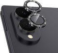 Meshine for Samsung Galaxy Z Fold 8 Camera Lens Protector,Scratch Proof,Strong Adsorption,9H Hardness with Metal Ring Camera Cover,Ultra Thin Case Friendly,Accessories Lens Protector,Glitter Black by Meshine