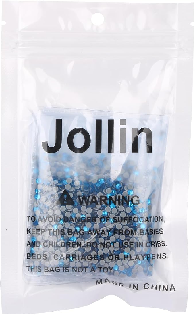 Jollin Hotfix Rhinestones Flatback Crystal Gems 2.8mm SS10, Capri Blue | 2880pcs Hot Fix Crystals Glass Rhinestones for Bedazzling, Crafting, Clothes, Shoes & Accessories DIY Decoration - Image 6