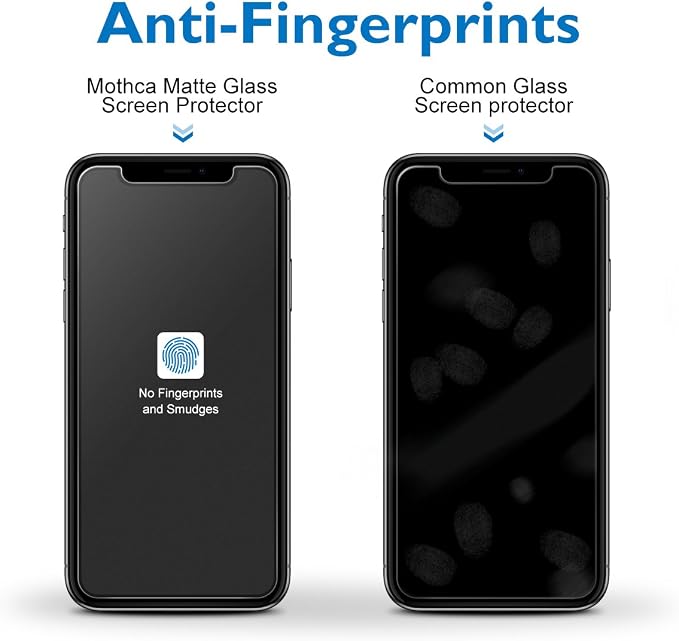 Mothca 2 Pack Matte Glass Screen Protector for iPhone XR/iPhone 11 Anti-Glare & Anti-Fingerprint Tempered Glass Clear Film Case Friendly Easy Install Bubble Free - Smooth as Silk Amazing Touch - Image 4
