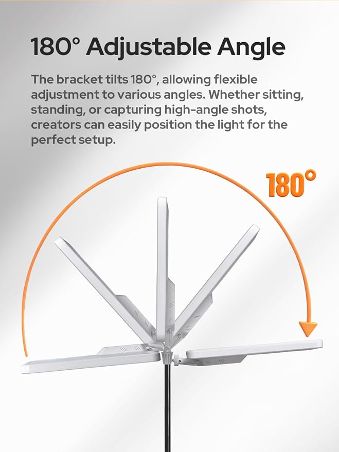 Godox LP800BI 85W LED Video Light Panel with Stand, 28" Large Soft Light | 2800K-6500K Bi-Color, 2.6" Ultra-Thin Studio Lighting, APP Control, CRI 96+, TLCI 98+, for YouTube, Recording, Live Streaming - Image 7