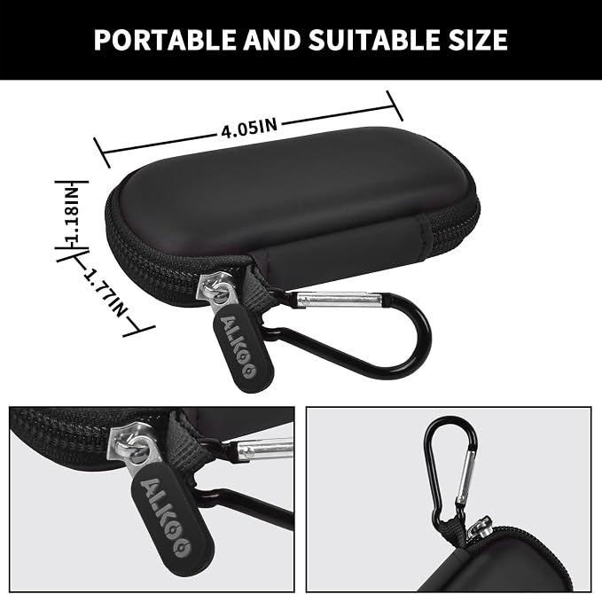 USB Flash Drive Case, SD Card/Thumb Drive/Memory Cards Holder, Bag Only | SDXC/SDHC Storage, Electronic Accessories Organizer for SanDisk / for Samsung, for Students/IT/Office/School/Travel, AllBlack - Image 3