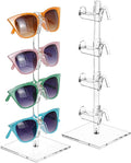 MOOCA 2-Piece Acrylic Eyewear Display Stand, Holds 8 Frames | Eyewear rack with oversized supports displays large sunglasses and eyeglasses for show,store,home and easy assemble.' by Mooca