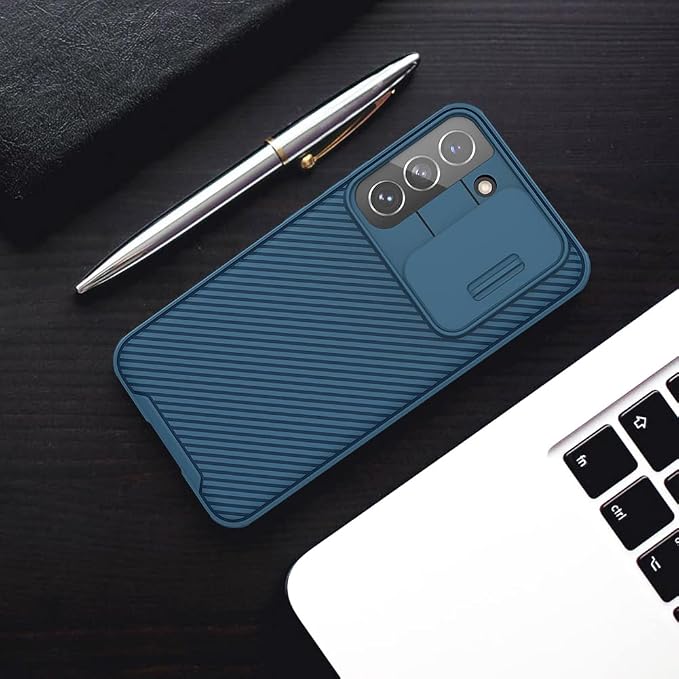 Mangix Galaxy S22 Plus Case with Camera Cover,S22 + Slim Fit Thin Polycarbonate Protective Shockproof Cover with Slide Camera Cover, Upgraded Case for Samsung Galaxy S22 + / Plus (Blue) - Image 8