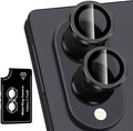 for Samsung Galaxy Z Fold 8 Camera Lens Protector, Individual Metal Ring Tempered Glass Lens Cover, [Strong Adsorption] Scratch Resistant Ultra-Thin HD Clear Lens Cover, 1 Set-Black by Btscase