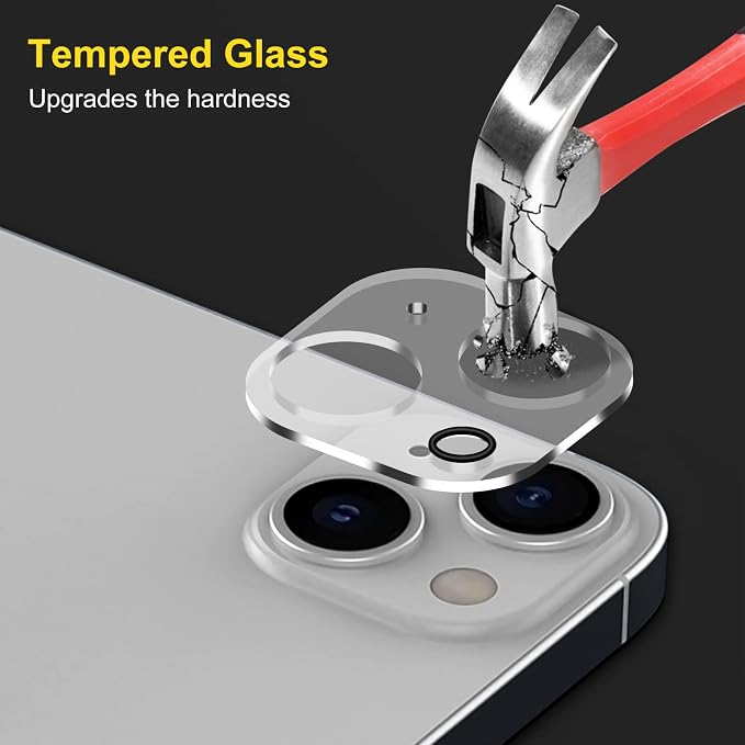 Camera Lens Protector (3 Pack) Compatible with iPhone 13 6.1"& iPhone 13 mini 5.4" Camera Lens Cover Protection, HD Clear Anti-Scratch - Image 3