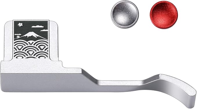 Thumb Hand Grip+Shutter Button for Fuji X100VI/X100V - Cloud Pattern | Aluminum thumb grip for FUJIFILM X100VI/X100V improves handling & stability, protects contacts, for street photography by DBZZ