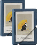 2x3 Instax Mini Photo Album, 28 Pockets. Marine Blue, 2PK | Portable Wallet Size Album Stores 2x3 inch Instant Photos. Fits Polaroid, Instax Mini, Kodak Mini Prints and Zink. by GoldbarleyDesign