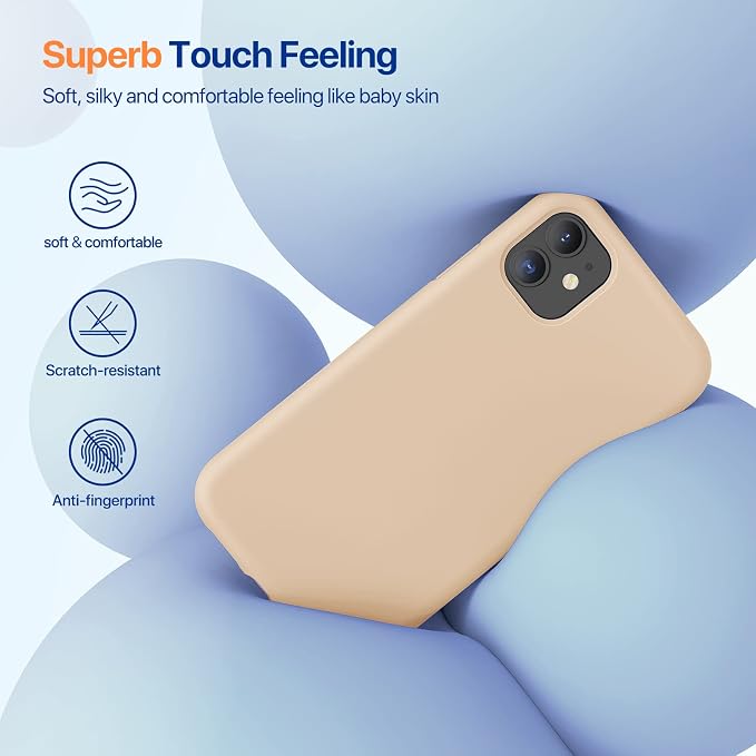 Miracase Silicone for iPhone 11 Phone Case, Sand | Soft Anti-Scratch Microfiber Lining, Premium Silicone Cover Shockproof Drop Protection Phone Case for 11 - Image 3