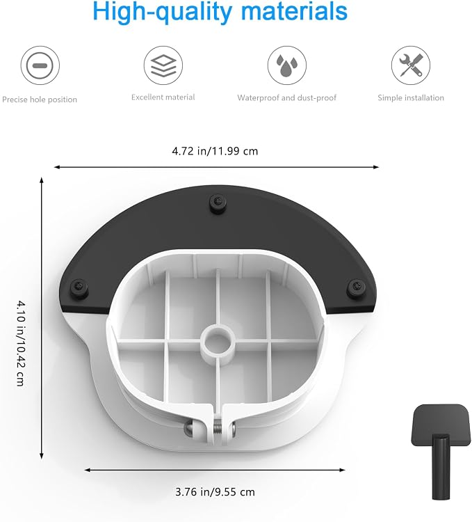 Sun Rain Shade Camera Cover Compatible with R-ing Floodlight Cam Wired Pro, for R-ing Floodlight Outdoor Weather-Resistant Rain Shield Accesorios (White) - Image 2