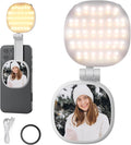 NEEWER Basics Magnetic Selfie Light Compatible with MagSafe iPhone, 2W Bi Color Small LED Phone Fill Ring Lighting CRI95+ with 360° Swivel, Mirror for Makeup Video Conference Recording, NL72B White by Neewer