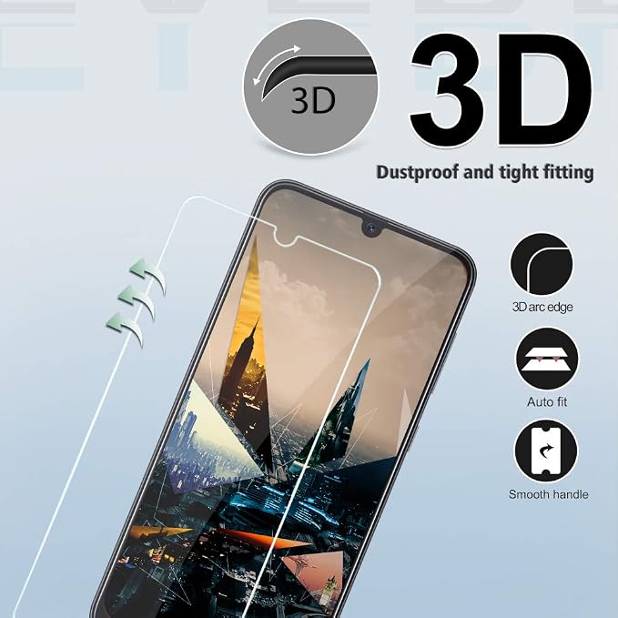 Galaxy A50/A30/A20 Screen Protector, [2 Pack] HD-Clear Tempered Glass Screen Protector [9H Hardness][Bubble-Free][3D Glass] Screen Protector Glass For Samsung Galaxy A50/A30/A20 - Image 5