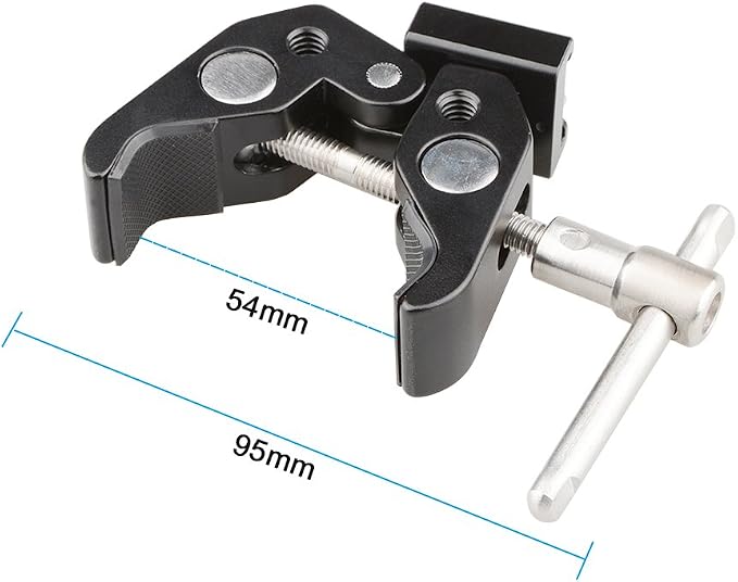 CAMVATE Super Clamp with Cold Shoe Mount for Camera Flash Light Accessorie - Image 2