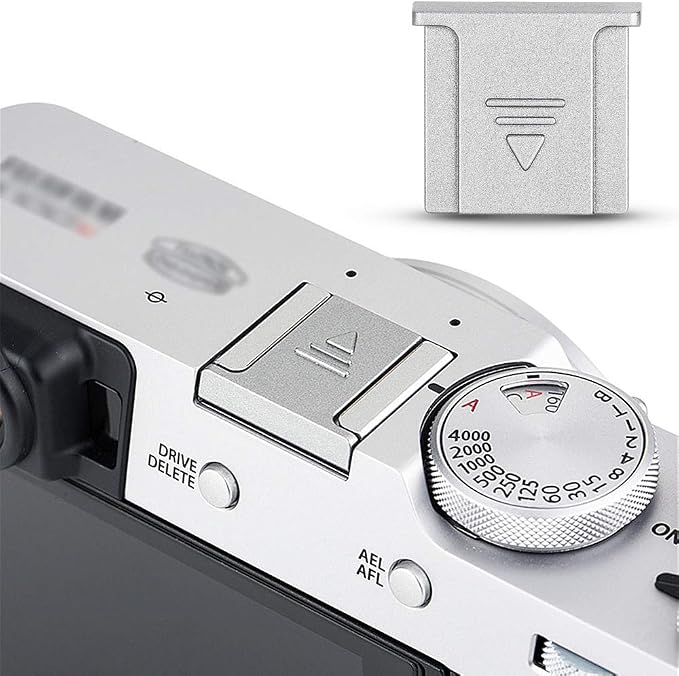 Camera Hot Shoe Cover for Fujifilm XT30III XM5 X100VI X100V XE4 XS20-Silver | Camera Hotshoe Protector Cap,for Fujifilm X Half XT5 XT4 XT3 XT2 GFX 100RF 50S II XH2 XH2S XT30II XT20 XT10 XS10 X100F X100T by JJC