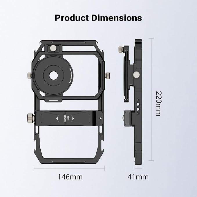NEEWER Universal Phone Cage Video Rig Stabilizer with 17mm to 37mm & 67mm Lens Filter Adapter Ring Accessories Compatible with iPhone Android Samsung for Video Recording Streaming Photography, PA058 - Image 6
