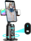 Crienten Auto Face Tracking Tripod, 360° AI Face Tracking Phone Holder with Remote, No App，Smart Phone Stand for iPhone & Android, Rechargeable Tripod for Video Recording, Live Streaming, TikTok, Vlog by Crienten