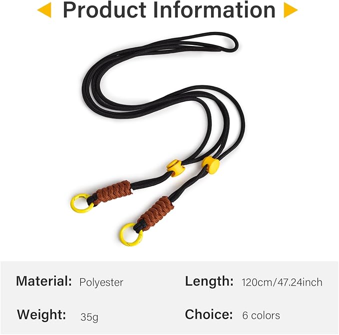 VOVMOEYA Camera Strap,Long Neck Strap for Fujifilm Mini 12/11/9/8/7+,Shoulder Strap camera strap Long Crossbody Lanyard for photographer Camera/Badge Holder/Keys/Wallet Multi-Function Lanyard(Black) - Image 3