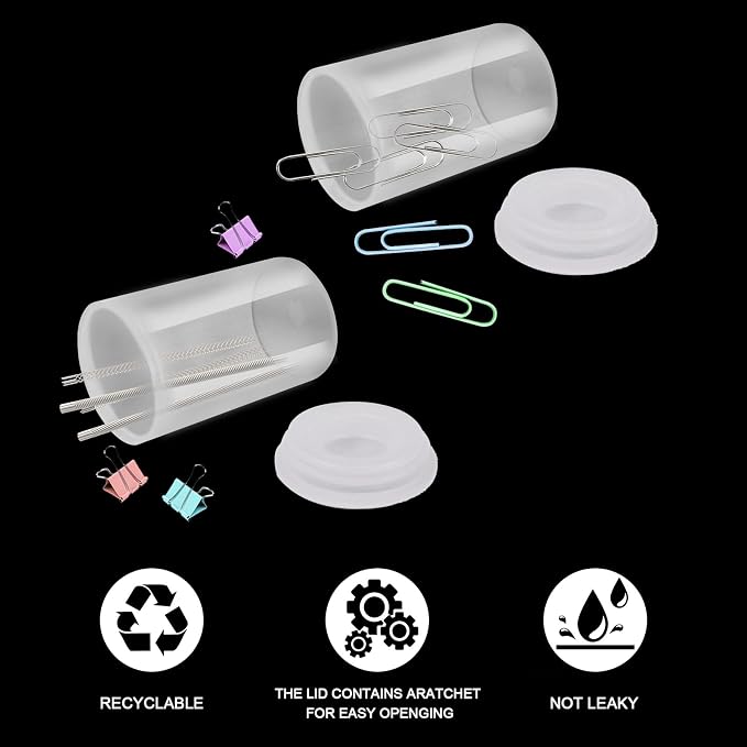 120 Pcs film canisters with caps, Canister Holder, 33 mm Empty Camera Reel Containers Storage Containers Case with Lids for Small Accessories Fish Hook Film Beads (Clear) - Image 4