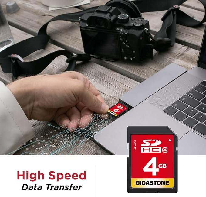 GIGASTONE 4GB SD Card, Speed Up to 20MB/s, SDHC UHS-I Class 4 Memory Card for Photo Video Music Voice File DSLR Camera DSC Camcorder Recorder Playback PC Mac POS, with 1 Mini case - Image 3