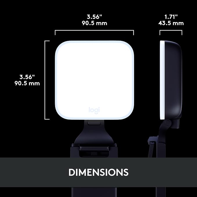Logitech for Creators Litra Glow Premium LED Streaming Light - Graphite | Computer lighting for video conferencing, Zoom meetings, adjustable mount, desktop app control for PC/Mac - Image 10