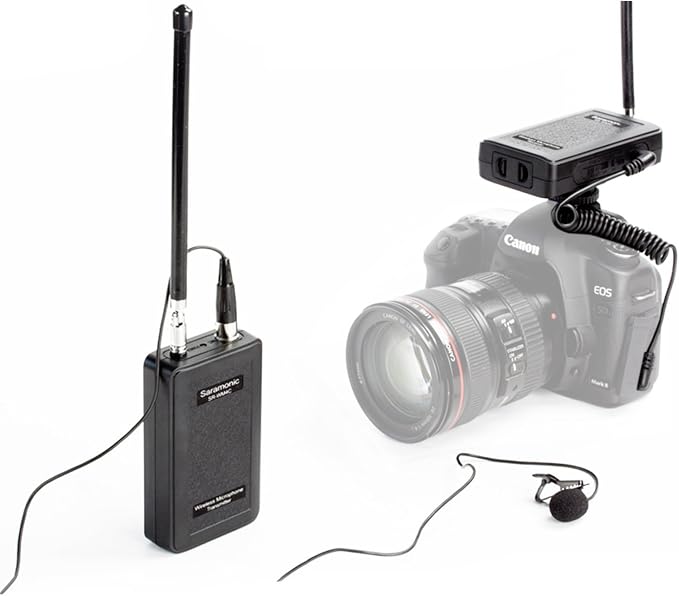 Saramonic Wireless Lavalier Microphone, SR-WM4C 4-Channels VHF Lapel Mic System (200' Range) Compatible with DSLR Camera Canon Nikon Sony Panasonic DV Camcorders Audio Recorder - Image 4