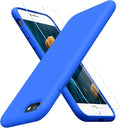 Miracase Silicone for iPhone SE 2022/SE 2020/7/8 Case,Mediterranean Blue | Ultra Slim Cover with Screen Protector, Soft Microfiber Lining, Multi-Color Premium Silicone Shockproof Phone Case by Miracase