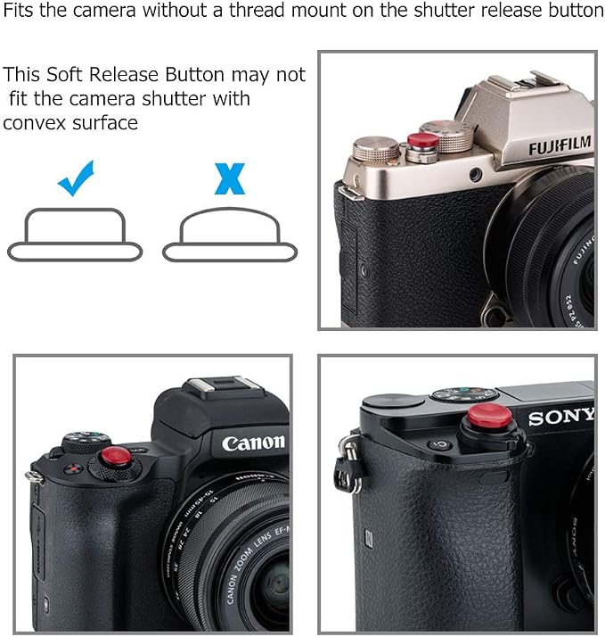 2X Camera Shutter Button Cap for Sony A7R VI A7V ZV-E10 II ZV1 A6700 & More | DARK RED,for A7RVI A7V A7 V A7CR A7CII A6600 A6500 A6400 A6300 A7SIII A7II RX100 Series G7X Mark III II Shutter Button Cap - Image 4