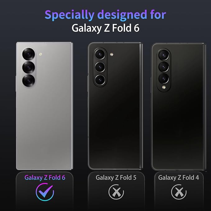 Camera Lens Protector for Samsung Galaxy Z Fold 6,1 Pack | Tempered Metal Glass Camera Cover, HD Clear Anti-Scratch Lens Screen Protector Film,Case Friendly,Colorful Titanium - Image 2