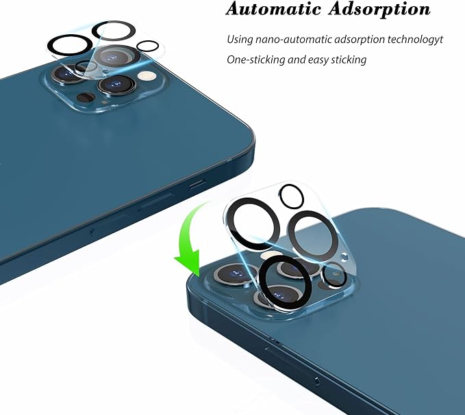 imluckies Camera Lens Protector for iPhone 12 Pro Max 6.7" Tempered Glass, HD Clear & 9H Hardness, Case-Friendly, Scratch Resistant, Easy Installation[3 Pack] - Image 6