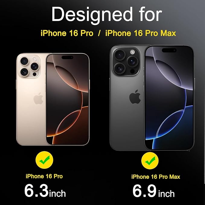 Ferilinso 6 Pack Camera Lens Protector for iPhone 16 Pro Max/iPhone 16 Pro | 9H+ Tempered Glass, Military-Grade Shatterproof Camera Cover, Case Friendly, Anti-Scratch, No Flash Glare for Night Shooting - Image 2
