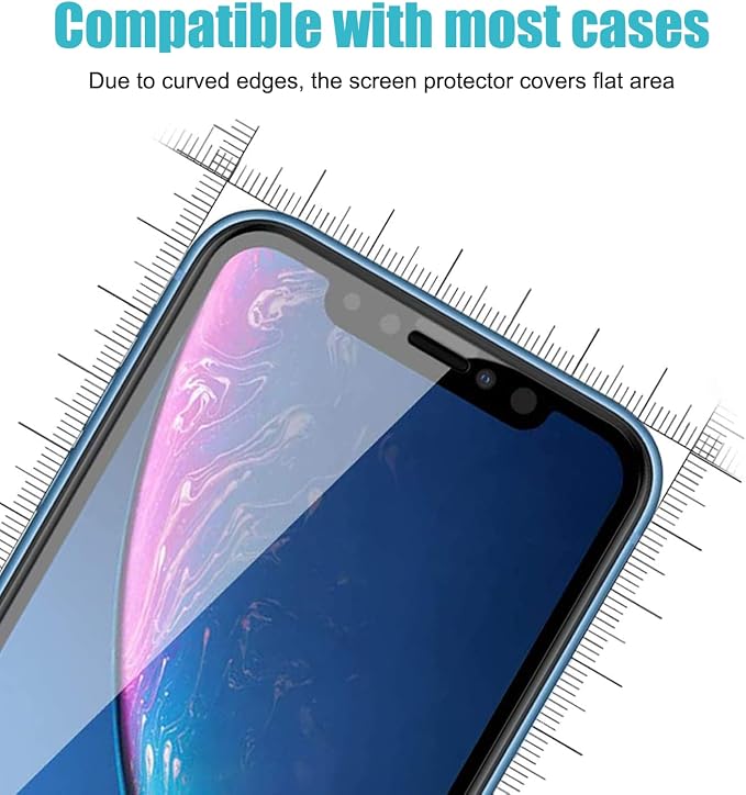 PEHAEL for iPhone 11/iPhone XR Privacy Screen Protector | 3 Pack, Installation kits, Anti-Spy Private, Anti-Scratch, 9H Tempered Glass, Case Friendly, [6.1 inch] - Image 5
