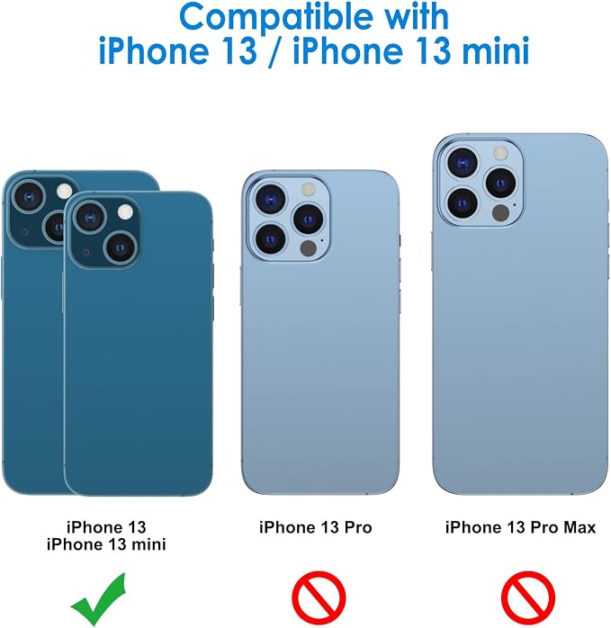JETech Camera Lens Protector for iPhone 13/13 mini, 3-Pack | 9H Tempered Glass, HD Clear, Anti-Scratch Protection, Night Shot Compatible, Case-Friendly - Image 2