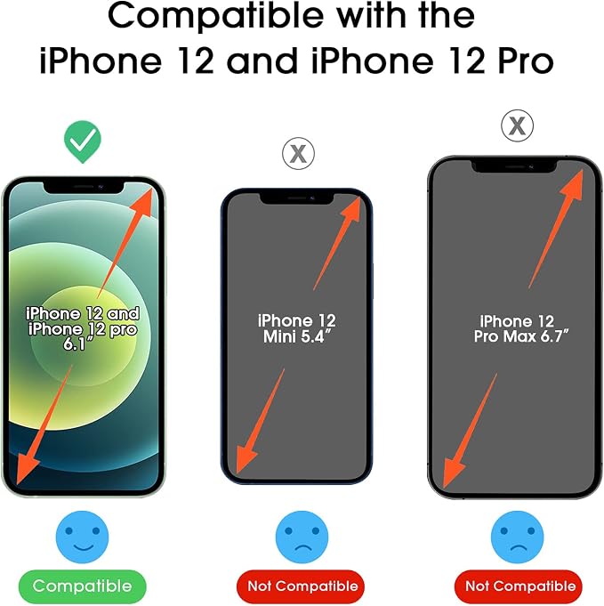 amFiIm OneTouch for iPhone 12/12 Pro Screen Protector 6.1" Tempered Glass | Auto-Alignment, 30s Install, Bubble Free, 9H Hardness, Scratch & Drop Protection, HD Clear, Case Friendly, 2 Pack (12P-6.1'') - Image 3