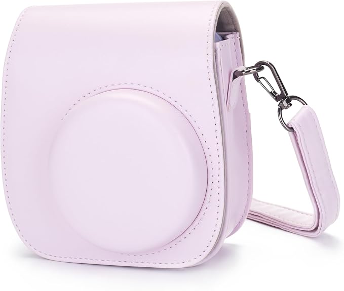 Phetium Mini 13 Camera Case for Fujifilm Instax Mini 13 12 Camera-Pink | Mini Camera Protective Case,PU Leather Bag,Photo Storage Pocket,Adjustable Shoulder Strap,Magnetic Flip by Phetium