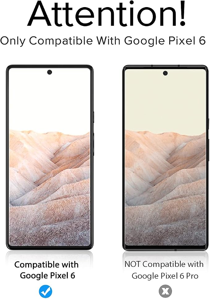ivoler Screen Protector for Google Pixel 6 6.4" Tempered Glass 6-Pack | [Fingerprint Unlock Compatible], 9H Hardness, Bubble Free, Easy Install Frame for Pixel 6 6.4 inch - Image 2
