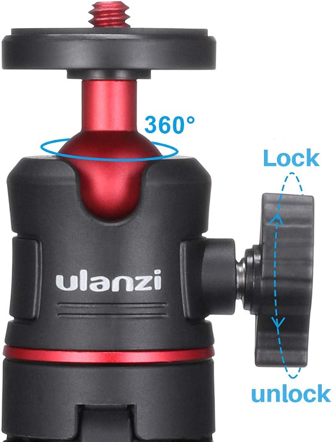 ULANZI MT-08 Mini Extension Pole Tripod for Phone Camera | Extends to 21.3in, Phone Holder Included w Cold Shoe Mount, 2-in-1 Tripod Grip, for iPhone Android Canon Sony - Image 4