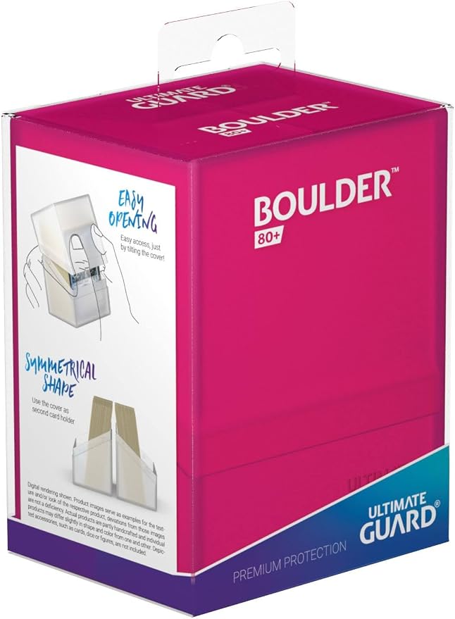 Ultimate Guard Boulder 80+ Classic, Deck Case for 80 Double-Sleeved TCG Cards, Rhodonite, Secure & Durable Storage for Trading Card Games, Soft-Touch Finish - Image 8