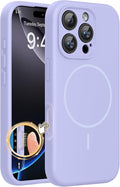 miracase Magnetic for iPhone 16 Pro Case, [Soft Anti-Scratch Microfiber Lining], Compatible with MagSafe, Liquid Silicone Case Shockproof Drop Protection Phone Case for 16 Pro,Light Purple | Compatible with MagSafe, Soft Microfiber Lining, Liquid Silic... by Miracase