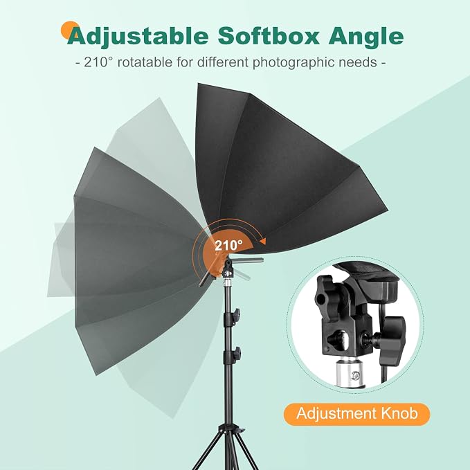 Torjim Softbox Lighting Kit - 30"X30" Professional Photography Lighting for Filming, Model Portrait, Product & Fashion Photography - Image 6