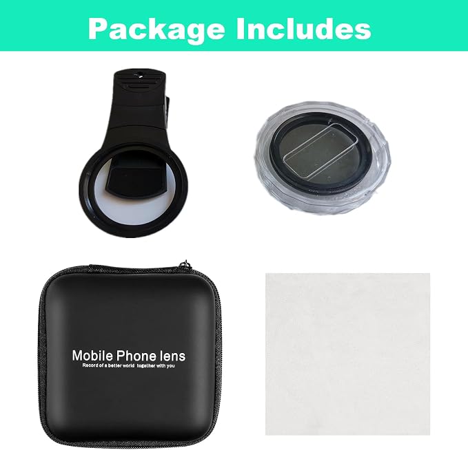 37mm CPL Phone Camera Lens, Clip-On Cellphone Lens CPL Filter Polarizer, Universal Cell Phone Camera Lens Compatible with Most Mobilephone Models(Black) - Image 7