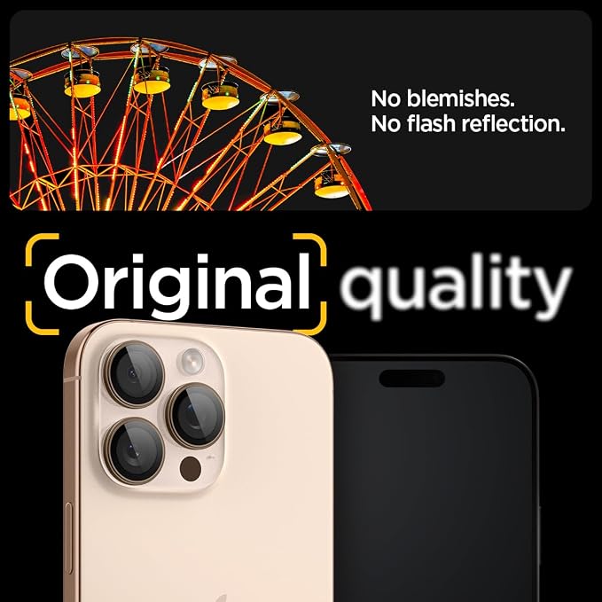 Spigen Camera Lens Protector for iPhone 16 Pro Max,16 Pro - Desert Titanium | GlasTR EZ Fit Optik Pro, 9H+ Tempered glass, Scratch resistant, Auto-align tray, Original photo quality, Case-friendly, 2Pack - Image 5